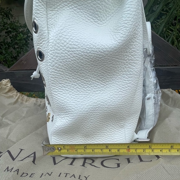 Anna Virgili White Leather Backpack - Picture 7 of 12